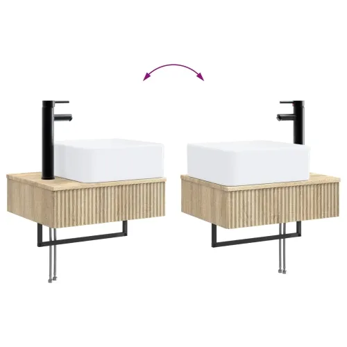 Zidni sudoper Hrast sonoma 50 x 41 x 39 cm Konstruirano drvo - Hrast sonoma Cijena