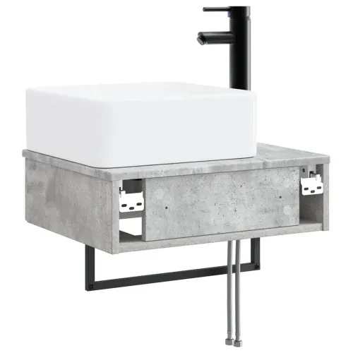 Zidni sudoper Betonska siva 50 x 41 x 39 cm Konstruirano drvo - Betonska siva Cijena