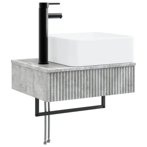 Zidni sudoper Betonska siva 50 x 41 x 39 cm Konstruirano drvo - Betonska siva Cijena