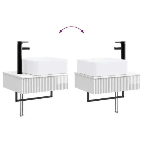Zidni sudoper Bijela visokog sjaja 50 x 41 x 39 cm - Bijela visokog sjaja Cijena