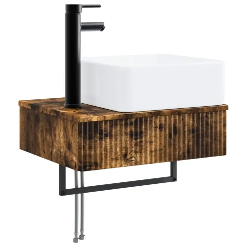 Zidni sudoper Dimljeni hrast 50 x 41 x 39 cm Konstruirano drvo - Dimljeni hrast Cijena