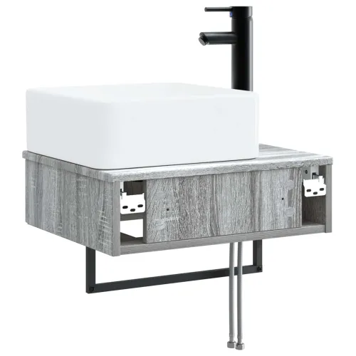 Zidni sudoper Siva Sonoma 50 x 41 x 39 cm Konstruirano drvo - Siva Sonoma Cijena