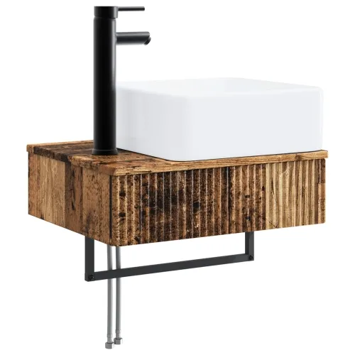 Zidni sudoper Staro drvo 50 x 41 x 39 cm Konstruirano drvo - Staro drvo Cijena