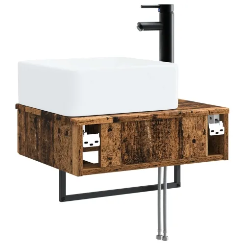 Zidni sudoper Staro drvo 50 x 41 x 39 cm Konstruirano drvo - Staro drvo Cijena