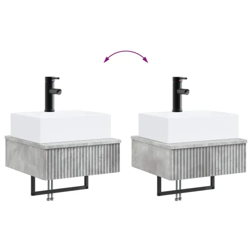 Zidni sudoper Betonska siva 40 x 41 x 39 cm Konstruirano drvo - Betonska siva Cijena