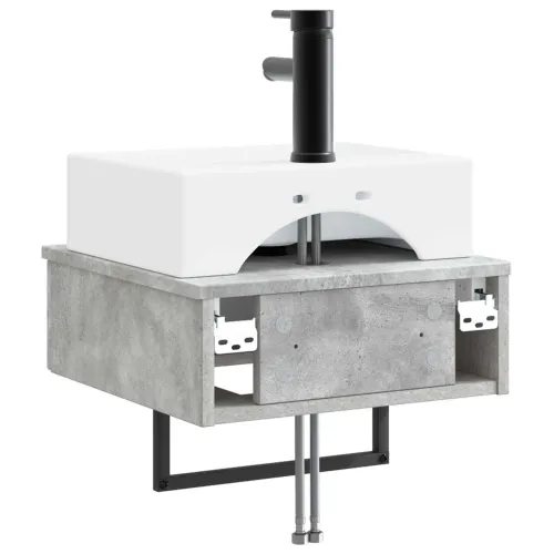 Zidni sudoper Betonska siva 40 x 41 x 39 cm Konstruirano drvo - Betonska siva Cijena