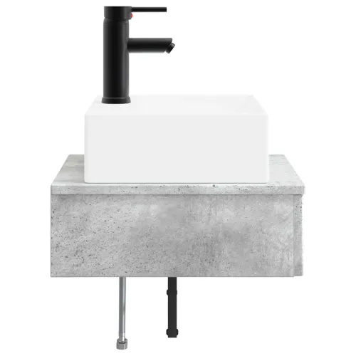 Zidni sudoper Betonska siva 40 x 41 x 39 cm Konstruirano drvo - Betonska siva Cijena