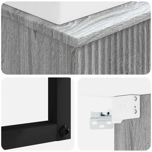 Zidni sudoper Siva Sonoma 40 x 41 x 39 cm Konstruirano drvo - Siva Sonoma Cijena