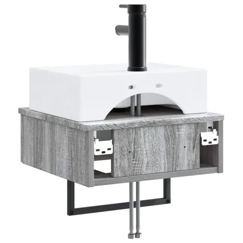 Zidni sudoper Siva Sonoma 40 x 41 x 39 cm Konstruirano drvo - Siva Sonoma Cijena