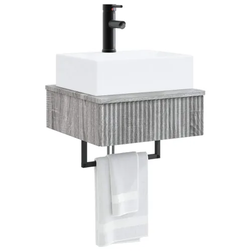 Zidni sudoper Siva Sonoma 40 x 41 x 39 cm Konstruirano drvo - Siva Sonoma Cijena