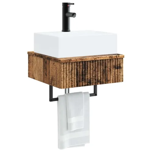 Zidni sudoper Staro drvo 40 x 41 x 39 cm Konstruirano drvo - Staro drvo Cijena