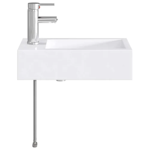 Lavabo - Umivaonik s slavinom i odvodom Krom 45,5 x 25,5 x 13 cm - Krom Lijevo Cijena