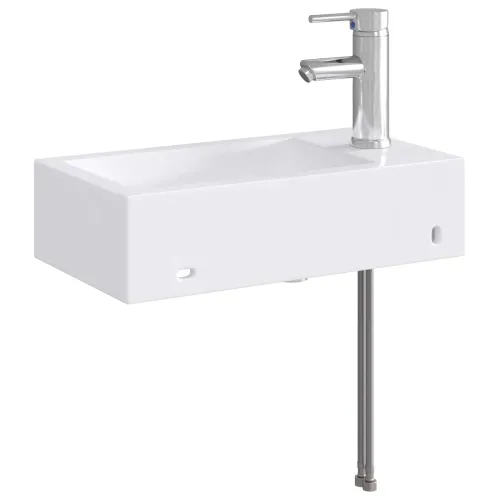 Lavabo - Umivaonik s slavinom i odvodom Krom 45,5 x 25,5 x 13 cm - Krom Lijevo Cijena
