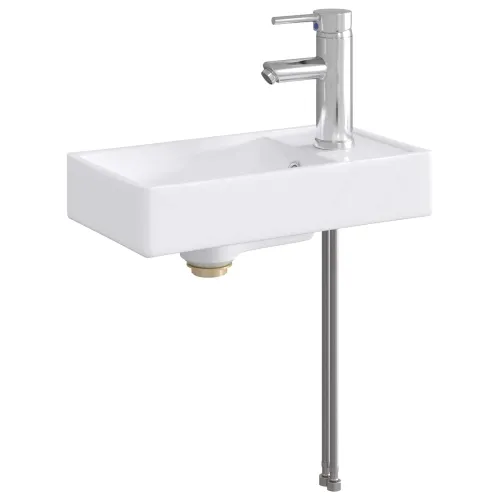 Lavabo - Umivaonik s slavinom i odvodom Krom 40,5 x 22,5 x 11,5 cm - Krom Cijena