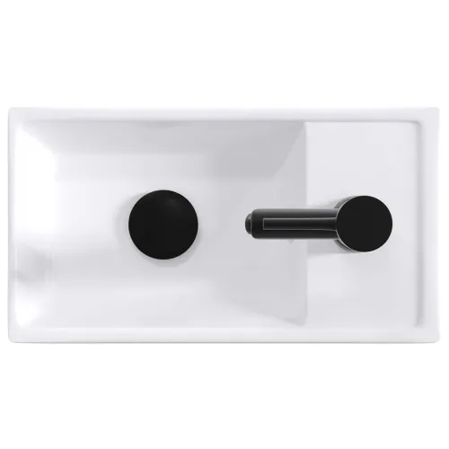Lavabo - Umivaonik s slavinom i odvodom Mat Crna 40,5 x 22,5 x 11,5 cm - Mat crna Cijena