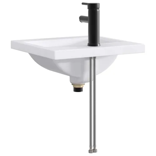 Lavabo - Umivaonik s slavinom i odvodom Mat Crna 42 x 40 x 16,5 cm - Mat crna Cijena