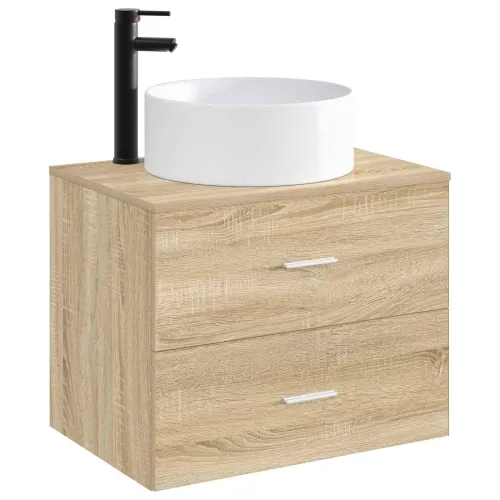 Lavabo - Umivaonik s slavinom i odvodom Mat Crna 40,5 x 40,5 x 15,5 cm - Mat crna Cijena