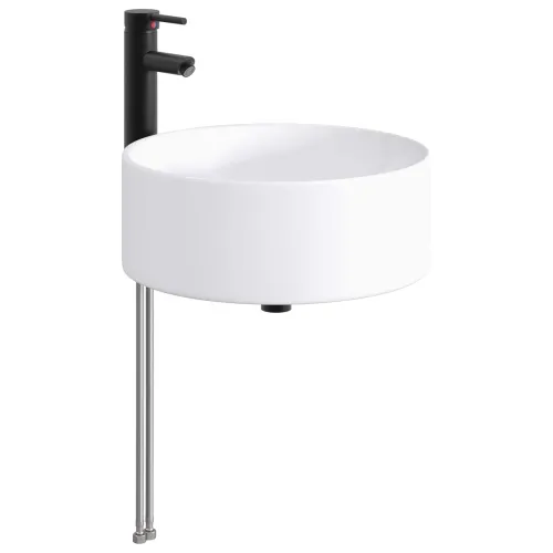 Lavabo - Umivaonik s slavinom i odvodom Mat Crna 40,5 x 40,5 x 15,5 cm - Mat crna Cijena