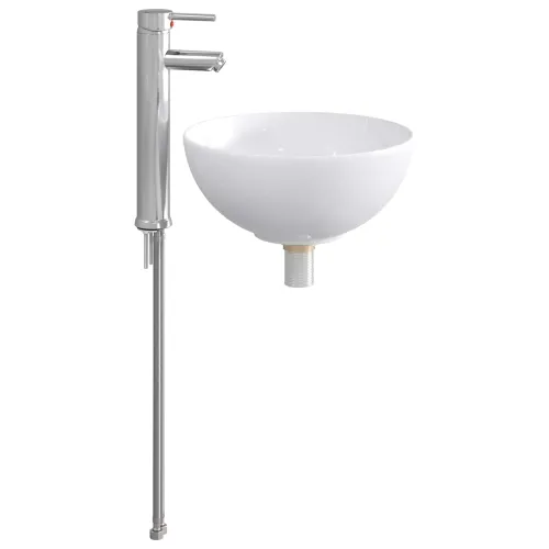 Lavabo - Umivaonik s slavinom i odvodom Krom 32 x 32 x 13 cm Keramika - Krom 32 x 32 x 13 cm Cijena