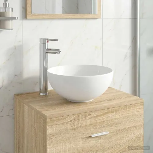 Lavabo - Umivaonik s slavinom i odvodom Krom 32 x 32 x 13 cm Keramika - Krom 32 x 32 x 13 cm Cijena