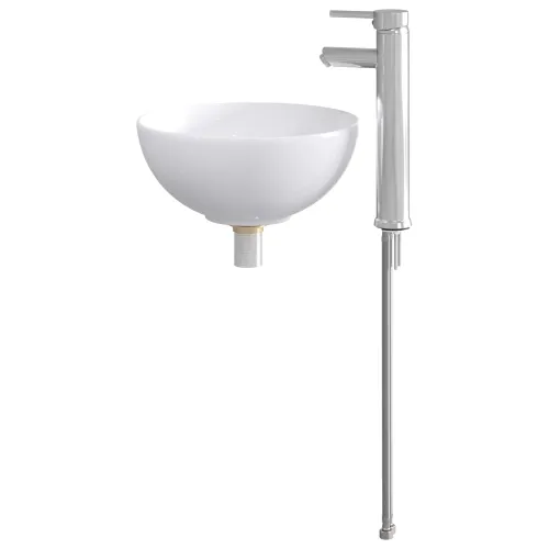 Lavabo - Umivaonik s slavinom i odvodom Krom 32 x 32 x 13 cm Keramika - Krom 32 x 32 x 13 cm Cijena