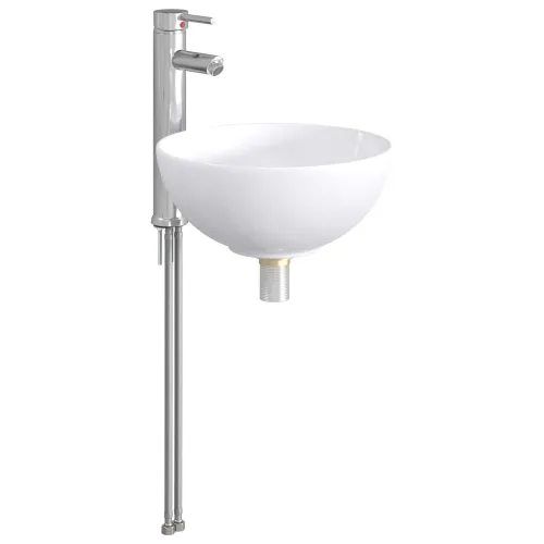 Lavabo - Umivaonik s slavinom i odvodom Krom 32 x 32 x 13 cm Keramika - Krom 32 x 32 x 13 cm Cijena