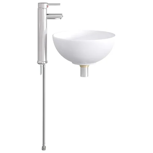 Lavabo - Umivaonik s slavinom i odvodom Krom 32 x 32 x 13 cm Keramika - Krom 32 x 32 x 13 cm Cijena