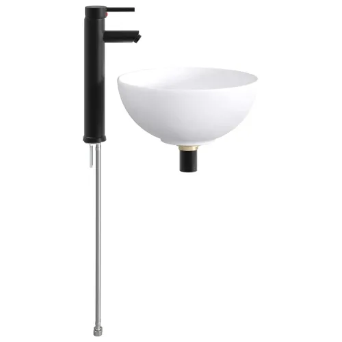 Lavabo - Umivaonik s slavinom i odvodom Mat Crna 32 x 32 x 13 cm - Mat crna 32 x 32 x 13 cm Cijena