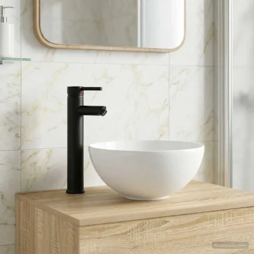 Lavabo - Umivaonik s slavinom i odvodom Mat Crna 32 x 32 x 13 cm - Mat crna 32 x 32 x 13 cm Cijena