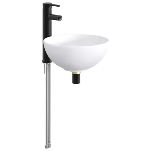 Lavabo - Umivaonik s slavinom i odvodom Mat Crna 32 x 32 x 13 cm - Mat crna 32 x 32 x 13 cm Cijena