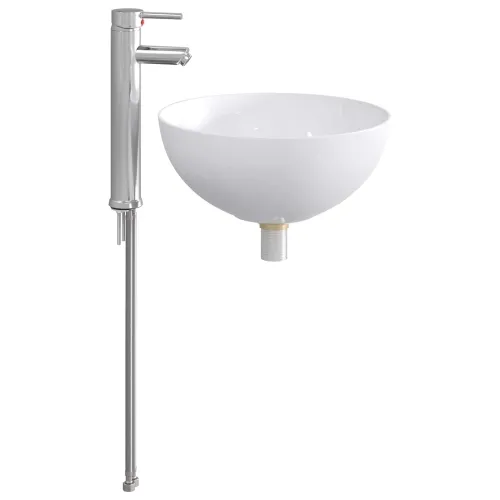 Lavabo - Umivaonik s slavinom i odvodom Krom 35,5 x 35,5 x 14,5 cm - Krom 35,5 x 35,5 x 14,5 cm Cijena