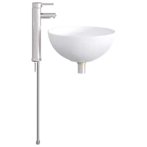 Lavabo - Umivaonik s slavinom i odvodom Krom 35,5 x 35,5 x 14,5 cm - Krom 35,5 x 35,5 x 14,5 cm Cijena