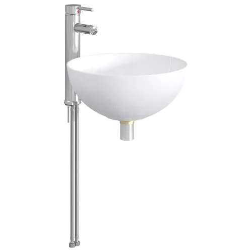 Lavabo - Umivaonik s slavinom i odvodom Krom 35,5 x 35,5 x 14,5 cm - Krom 35,5 x 35,5 x 14,5 cm Cijena