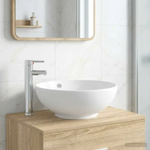 Lavabo - Umivaonik s slavinom i odvodom Krom 44 x 44 x 16 cm Keramika - Krom 44 x 44 x 16 cm Cijena
