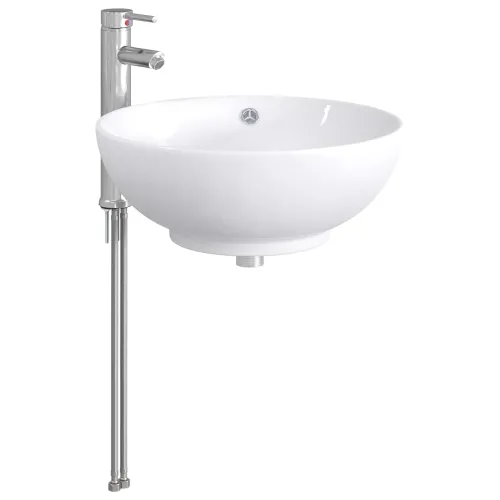 Lavabo - Umivaonik s slavinom i odvodom Krom 44 x 44 x 16 cm Keramika - Krom 44 x 44 x 16 cm Cijena