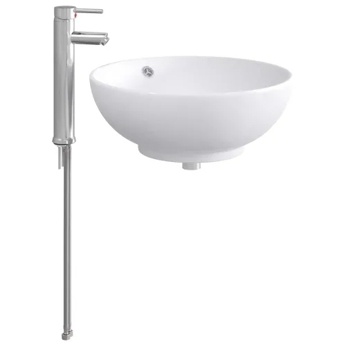 Lavabo - Umivaonik s slavinom i odvodom Krom 44 x 44 x 16 cm Keramika - Krom 44 x 44 x 16 cm Cijena