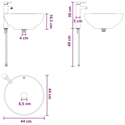 Lavabo - Umivaonik s slavinom i odvodom Krom 44 x 44 x 16 cm Keramika - Krom 44 x 44 x 16 cm Cijena