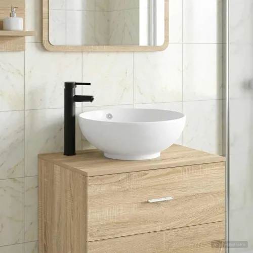 Lavabo - Umivaonik s slavinom i odvodom Mat Crna 44 x 44 x 16 cm - Mat crna 44 x 44 x 16 cm Cijena