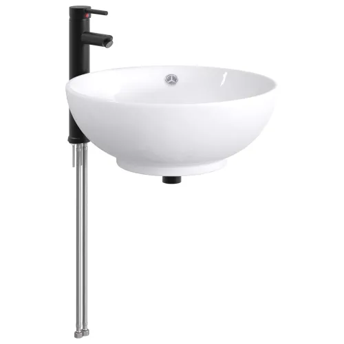 Lavabo - Umivaonik s slavinom i odvodom Mat Crna 44 x 44 x 16 cm - Mat crna 44 x 44 x 16 cm Cijena