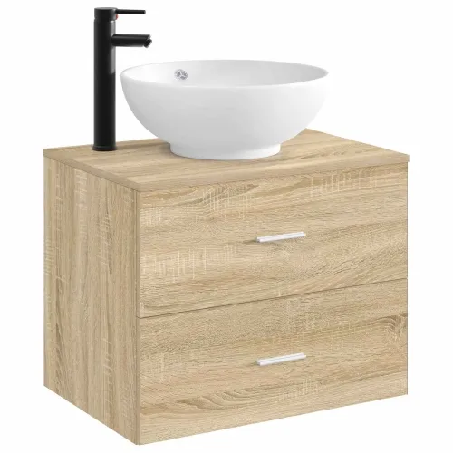 Lavabo - Umivaonik s slavinom i odvodom Mat Crna 44 x 44 x 16 cm - Mat crna 44 x 44 x 16 cm Cijena