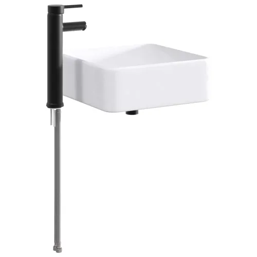 Lavabo - Umivaonik s slavinom i odvodom Mat Crna 36,5 x 36,5 x 13 cm - Mat crna 36,5 x 36,5 x 13 cm Cijena