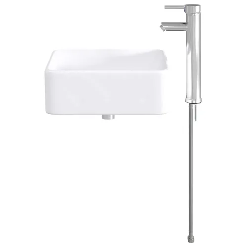 Lavabo - Umivaonik s slavinom i odvodom Krom 49 x 37 x 14 cm Keramika - Krom 49 x 37 x 14 cm Cijena