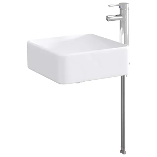 Lavabo - Umivaonik s slavinom i odvodom Krom 49 x 37 x 14 cm Keramika - Krom 49 x 37 x 14 cm Cijena