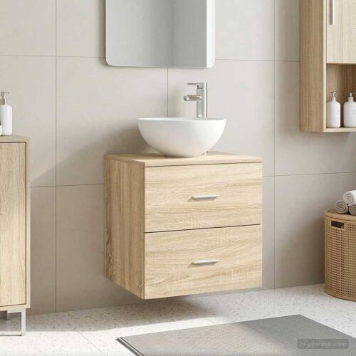 Lavabo - Umivaonik s montiranjem na zid Hrast sonoma 49,5 x 35 x 63 cm - Hrast sonoma Cijena