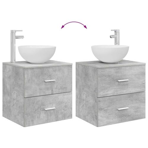 Lavabo - Umivaonik s montiranjem na zid Betonska siva 49,5 x 35 x 63 cm - Betonska siva Cijena
