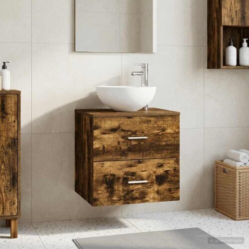 Lavabo - Umivaonik s montiranjem na zid Dimljeni hrast 49,5 x 35 x 63 cm - Dimljeni hrast Cijena