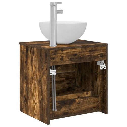 Lavabo - Umivaonik s montiranjem na zid Dimljeni hrast 49,5 x 35 x 63 cm - Dimljeni hrast Cijena