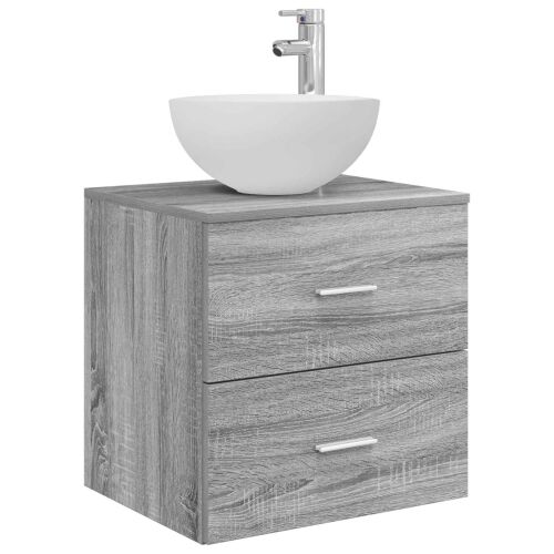Lavabo - Umivaonik s montiranjem na zid Siva Sonoma 49,5 x 35 x 63 cm - Siva Sonoma Cijena