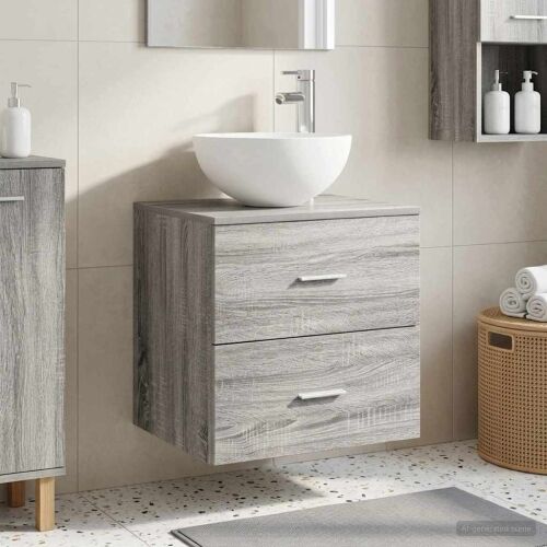 Lavabo - Umivaonik s montiranjem na zid Siva Sonoma 49,5 x 35 x 63 cm - Siva Sonoma Cijena