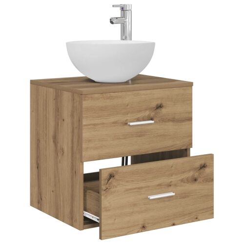 Lavabo - Umivaonik s montiranjem na zid Hrast artisan 49,5 x 35 x 63 cm - Hrast artisan Cijena